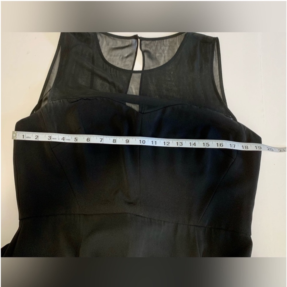 ANTONIO MELANI Illusion Neckline Overlay Jumpsuit Size 14 - Picture 9 of 15